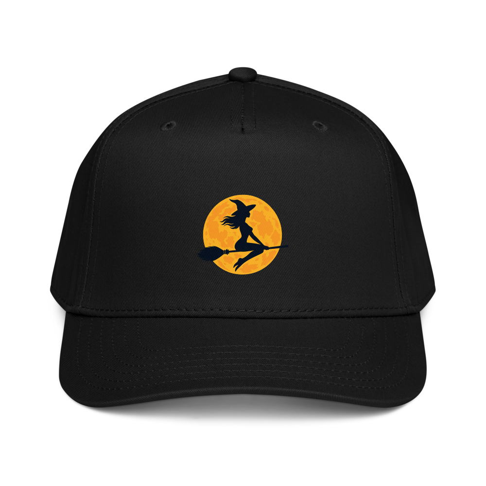 Witch Over the Orange Moon Cap · Black / One size