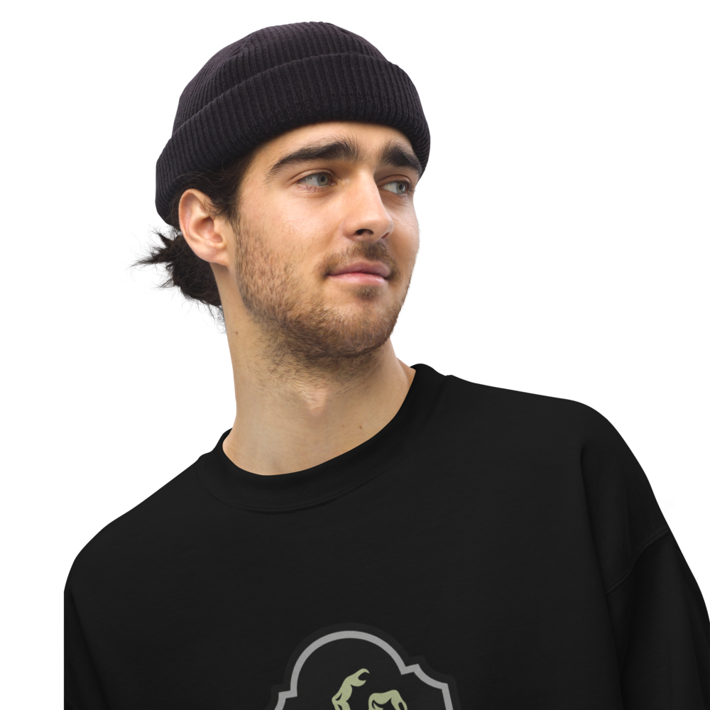 Zombie Hand on Grave Sweatshirt · Unisex / Black / S