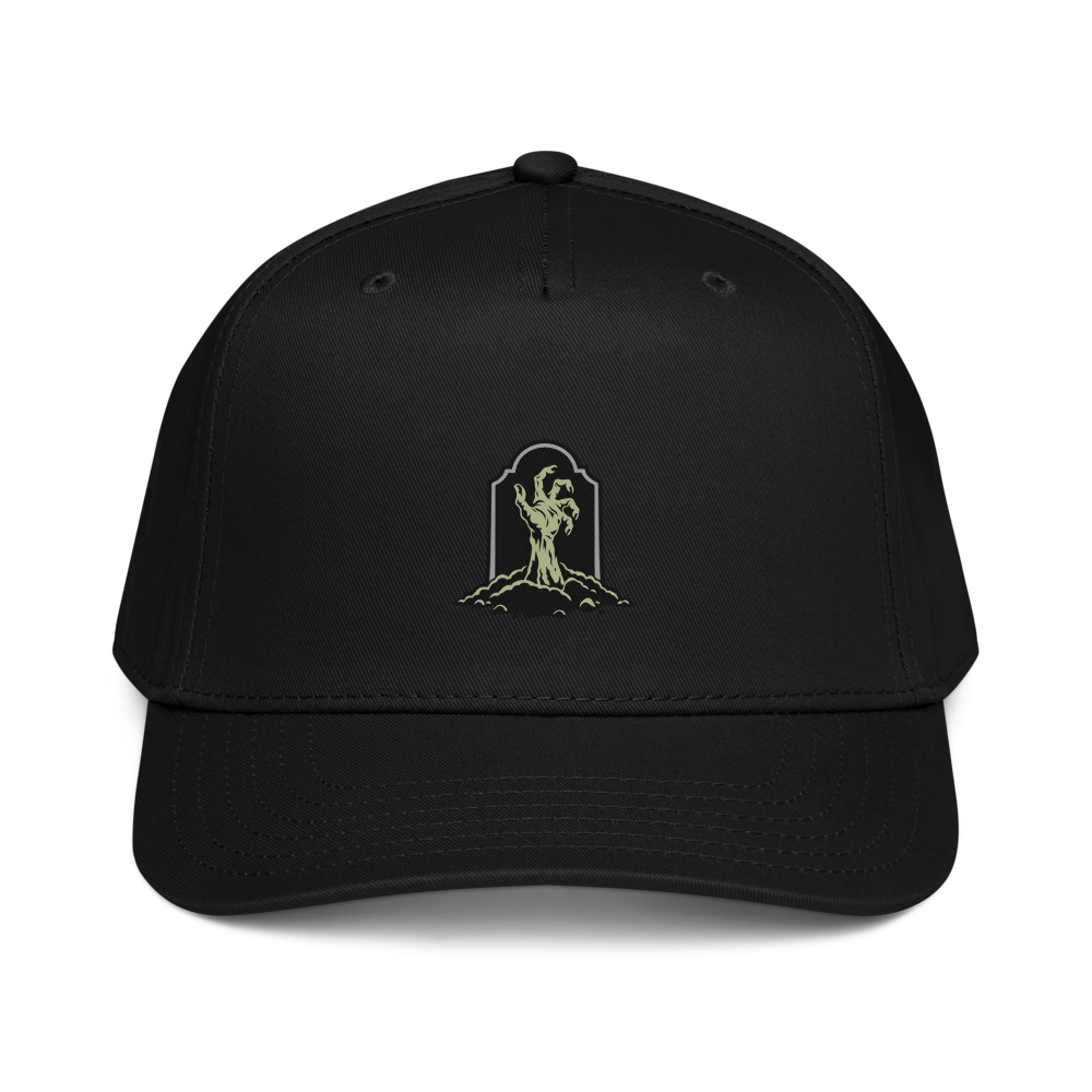 Zombie Hand Emerging from a Grave Cap · Black / One size