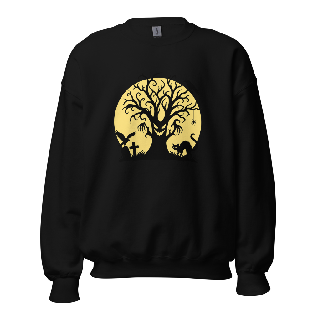 Evil Tree Under the Full Moon Sweatshirt · Unisex / Black / S