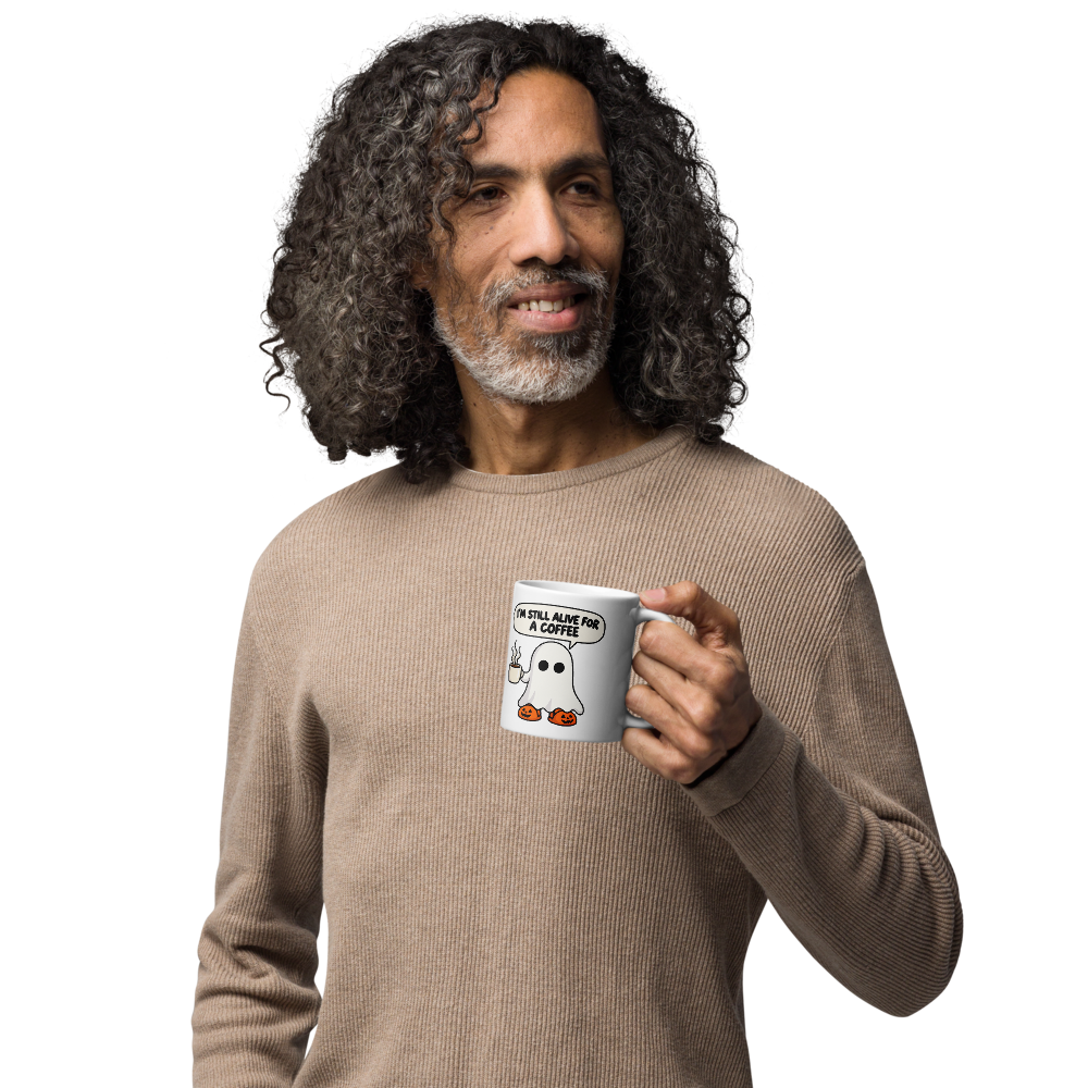 Still Alive for a Coffee White Mug · White / 11 oz