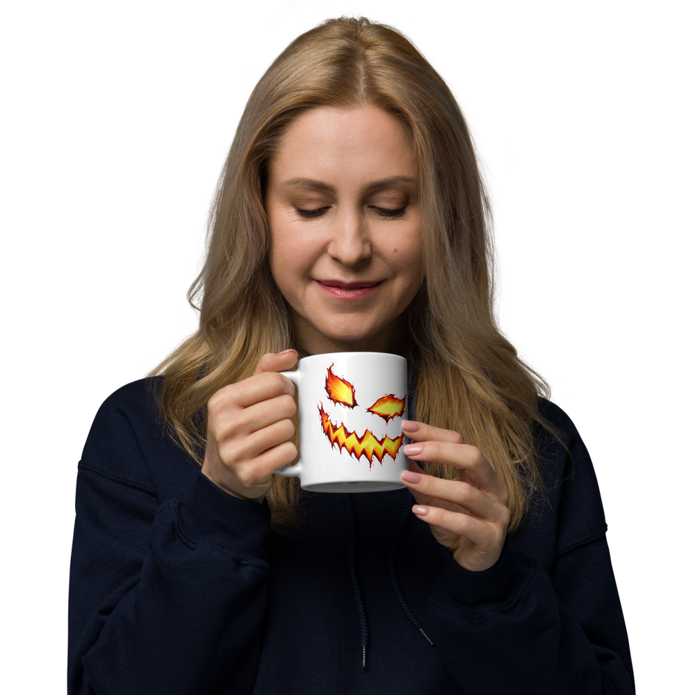 Scary Pumpkin White Mug · White / 11 oz