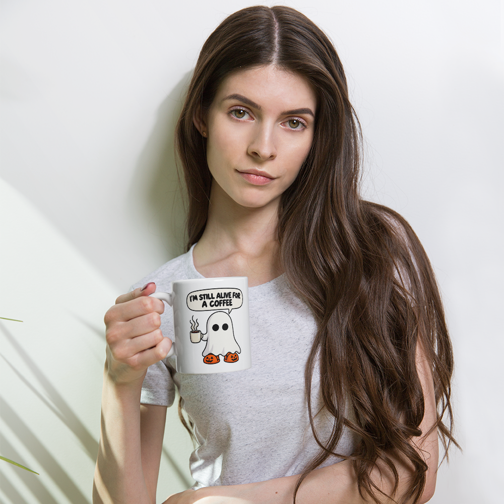 Still Alive for a Coffee White Mug · White / 11 oz