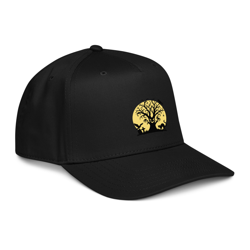 Evil Tree Under the Full Moon Cap · Black / One size