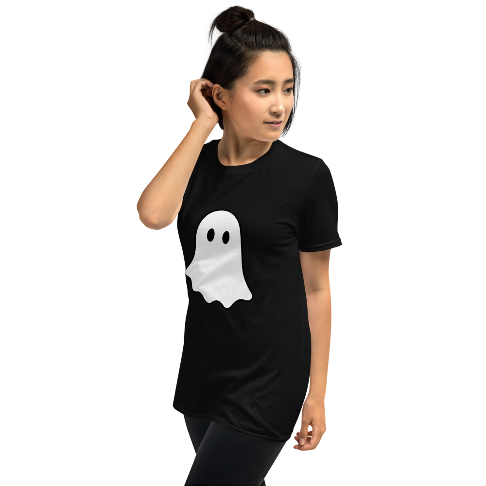 Little White Ghost T-Shirt · Unisex / Black / S