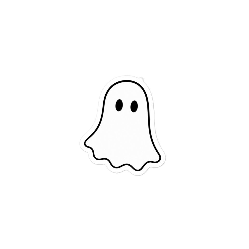 Little White Ghost Sticker · White / 3″×3″