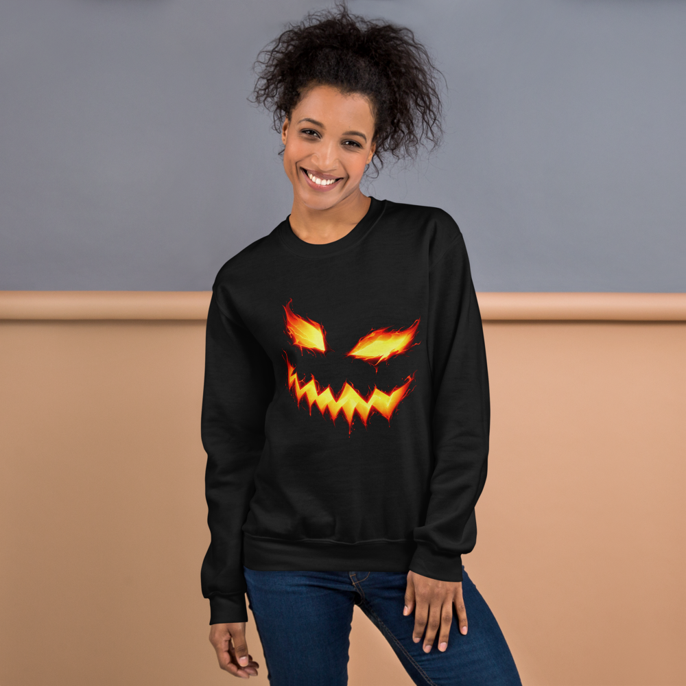 Scary Pumpkin Sweatshirt · Unisex / Black / S