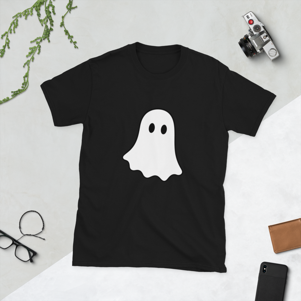 Little White Ghost T-Shirt · Unisex / Black / S