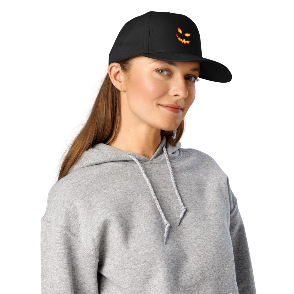 Scary Pumpkin Cap · Black / One size