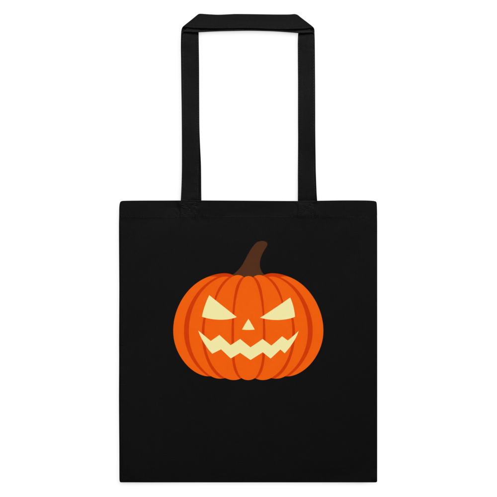Halloween Pumpkin Tote Bag · Black / One size