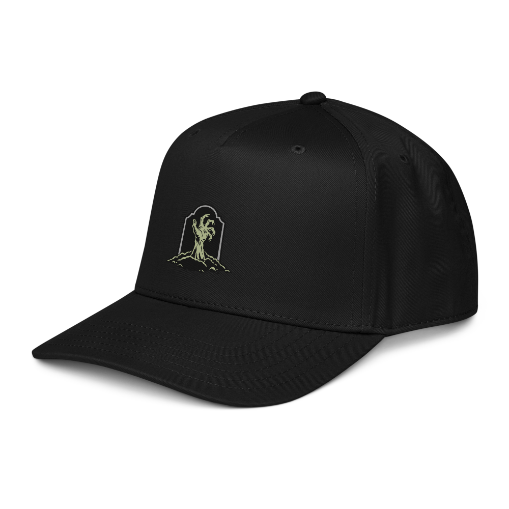 Zombie Hand Emerging from a Grave Cap · Black / One size