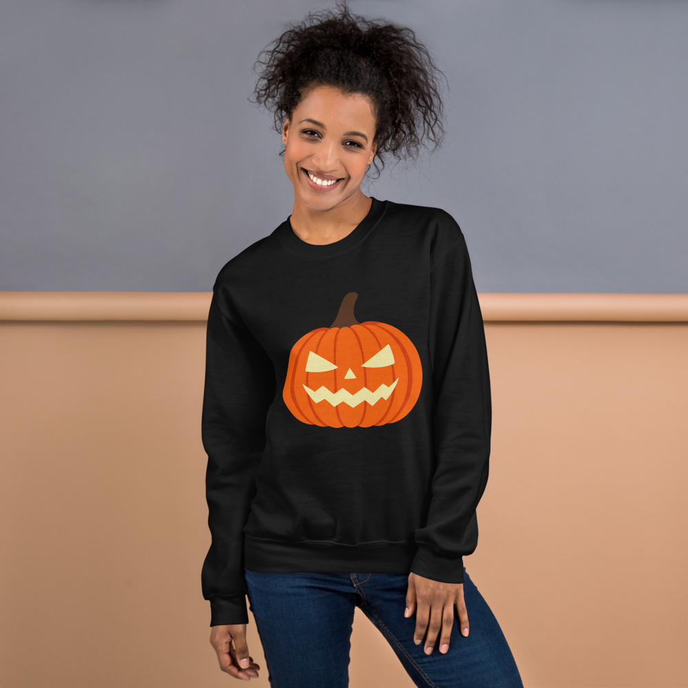 Halloween Pumpkin Unisex Sweatshirt · Unisex / Black / S