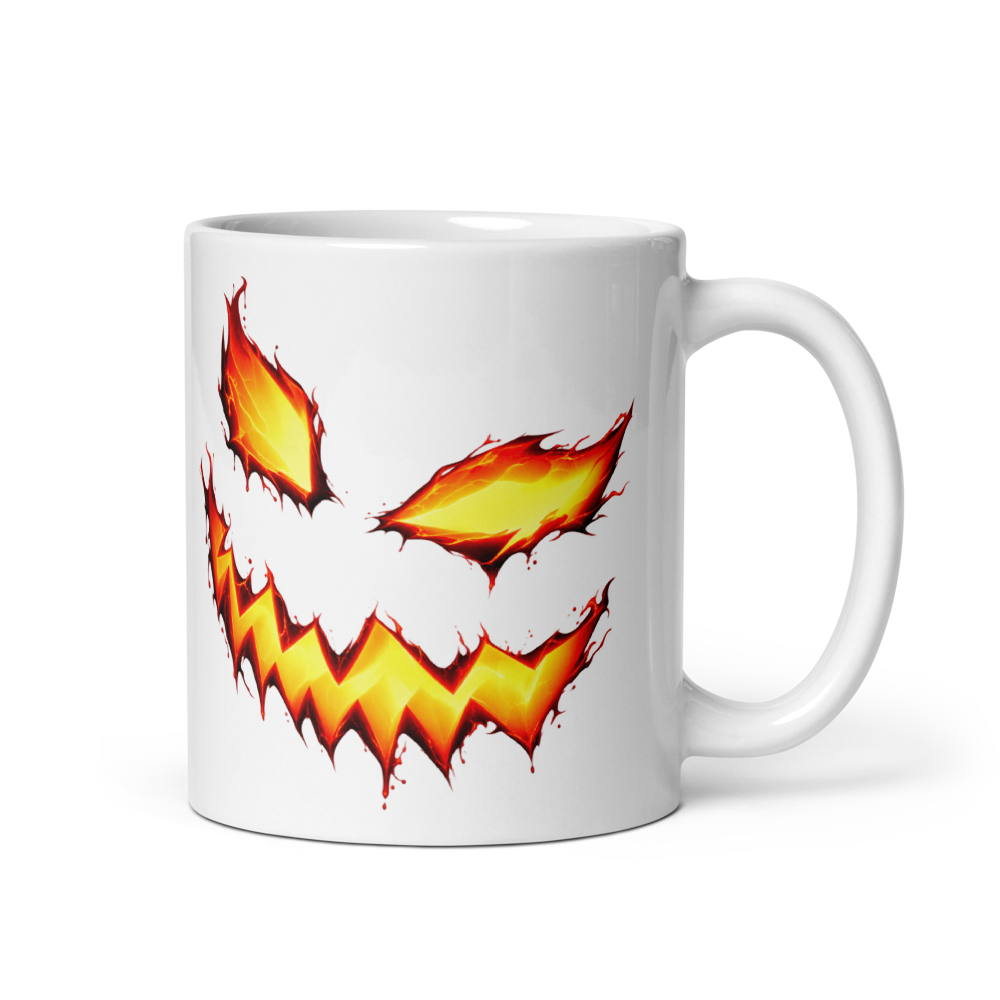 Scary Pumpkin White Mug · White / 11 oz