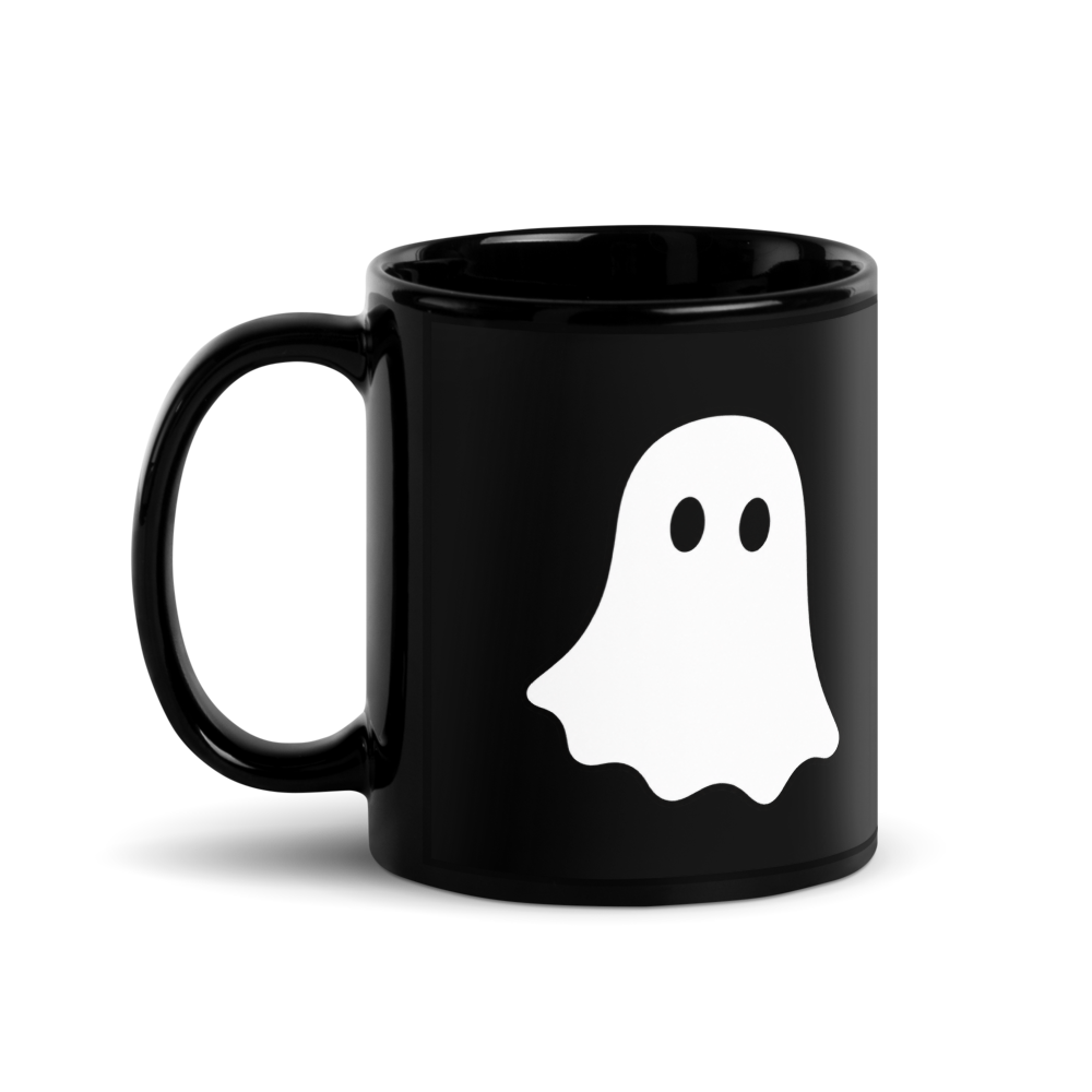 Little White Ghost Mug · Black / 11 oz