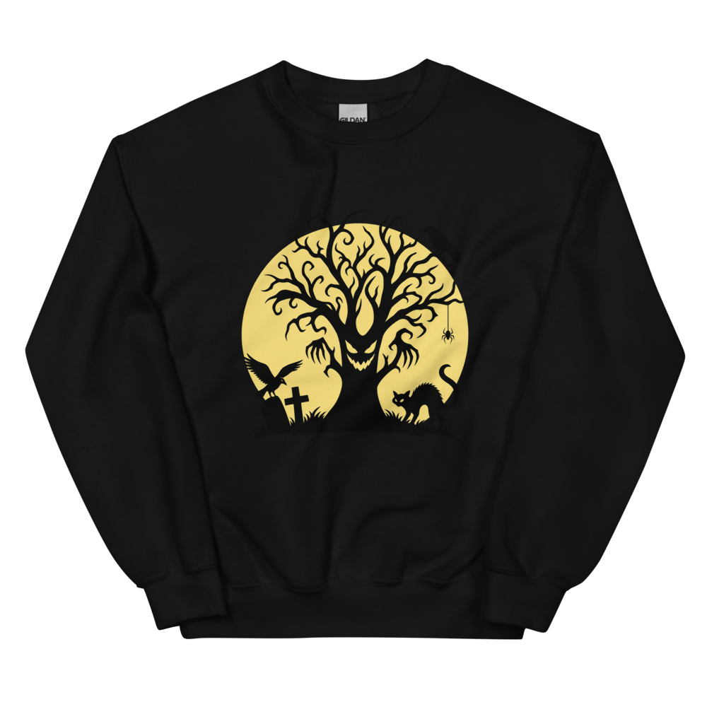 Evil Tree Under the Full Moon Sweatshirt · Unisex / Black / S
