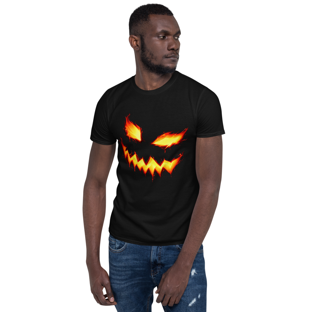 Scary Pumpkin T-Shirt · Unisex / Black / S