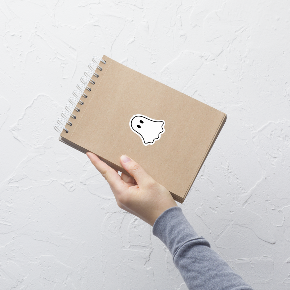 Little White Ghost Sticker · White / 3″×3″