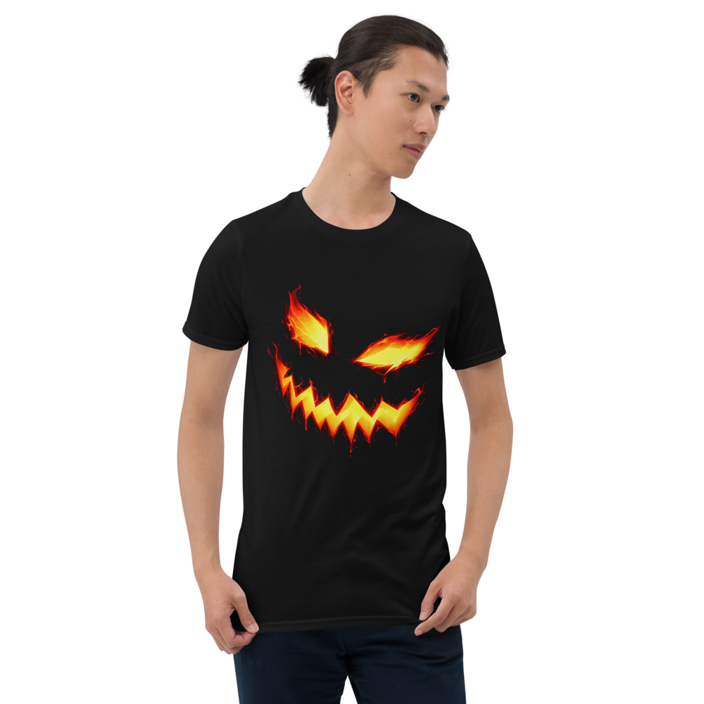 Scary Pumpkin T-Shirt · Unisex / Black / S