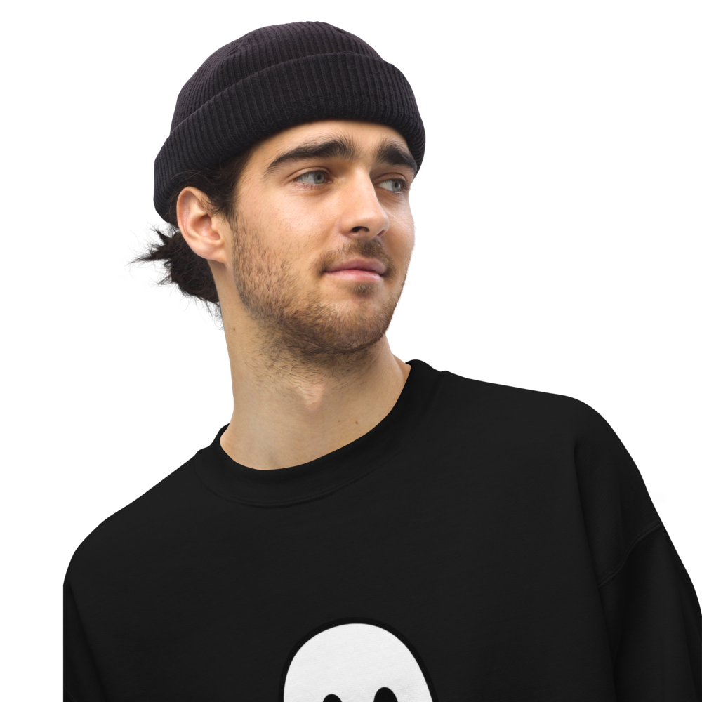 Little White Ghost Sweatshirt · Unisex / Black / S