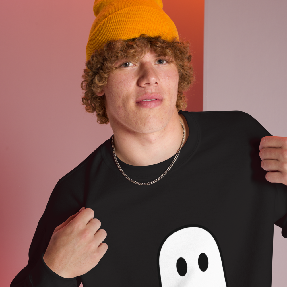 Little White Ghost Sweatshirt · Unisex / Black / S