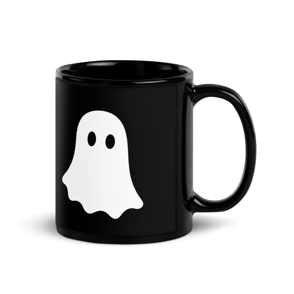 Little White Ghost Mug · Black / 11 oz