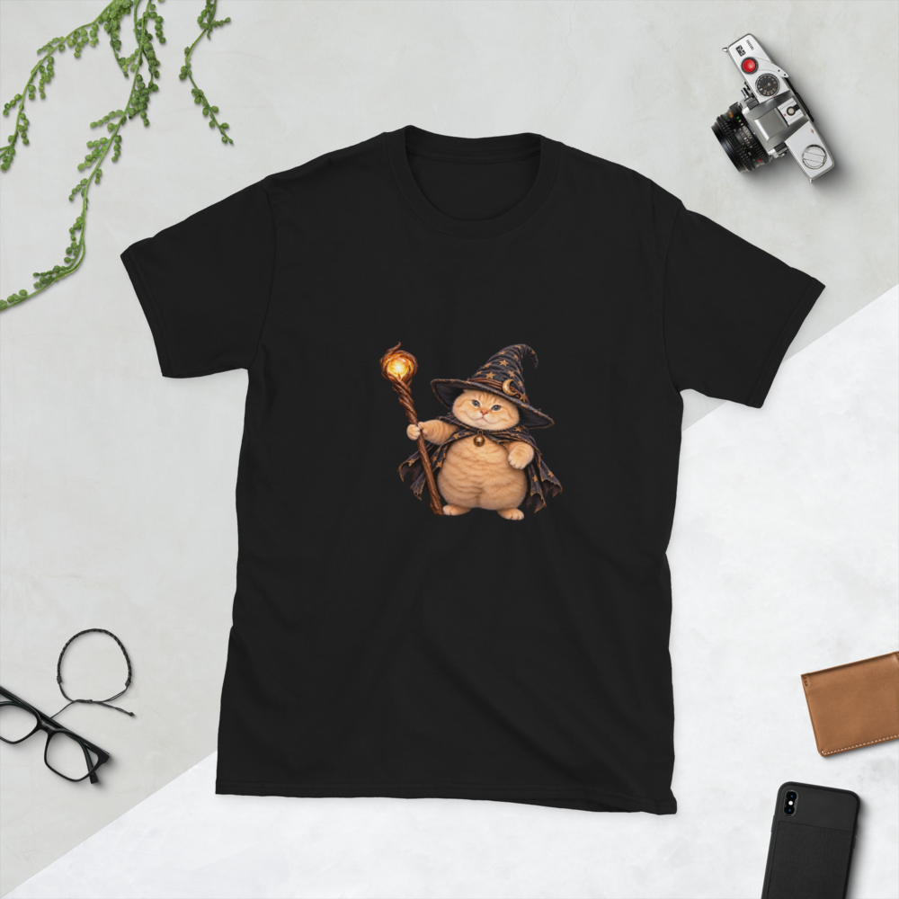 Witch Cat T-Shirt · Unisex / Black / S