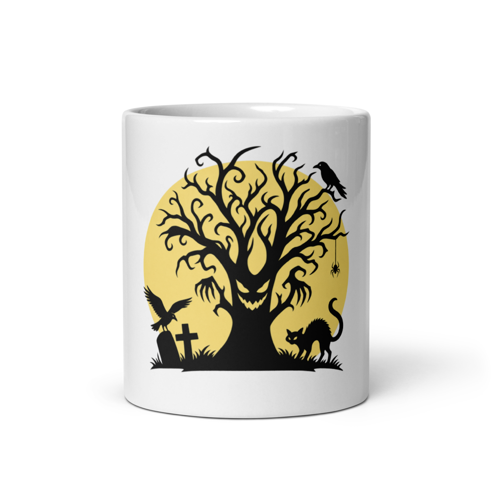 Evil Tree Under the Full Moon Mug · White / 11 oz