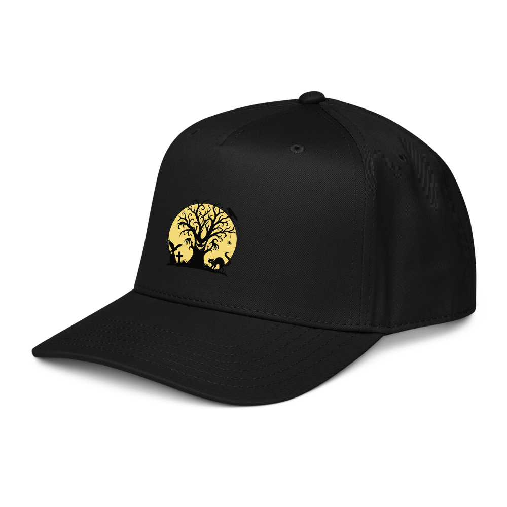 Evil Tree Under the Full Moon Cap · Black / One size