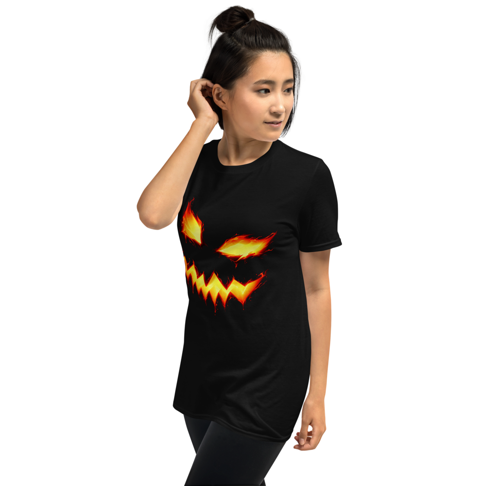 Scary Pumpkin T-Shirt · Unisex / Black / S