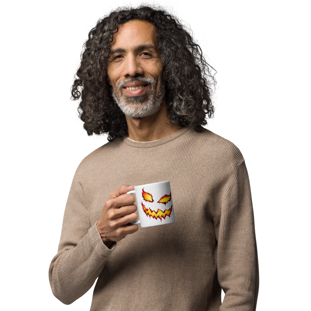 Scary Pumpkin White Mug · White / 11 oz