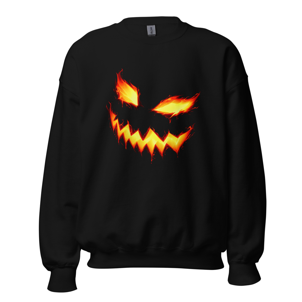 Scary Pumpkin Sweatshirt · Unisex / Black / S