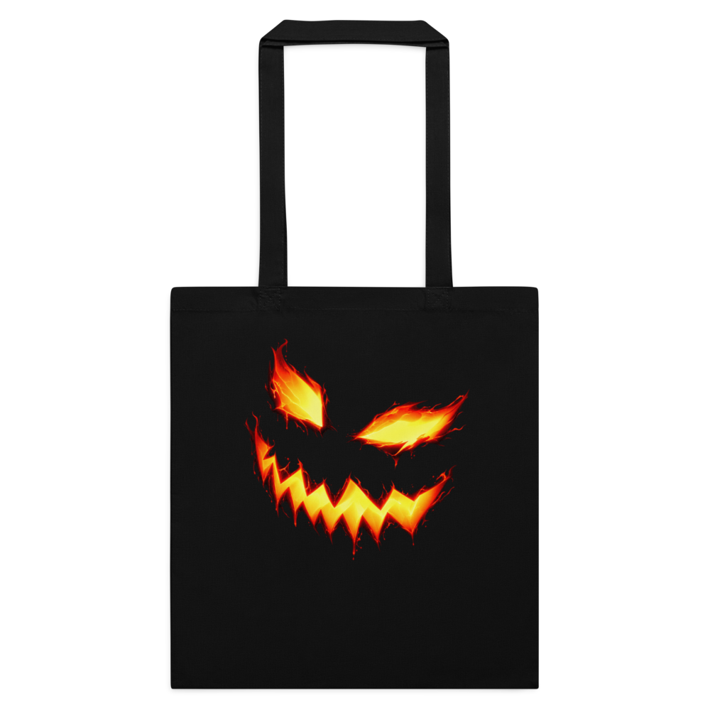 Scary Pumpkin Tote Bag · Black / One size